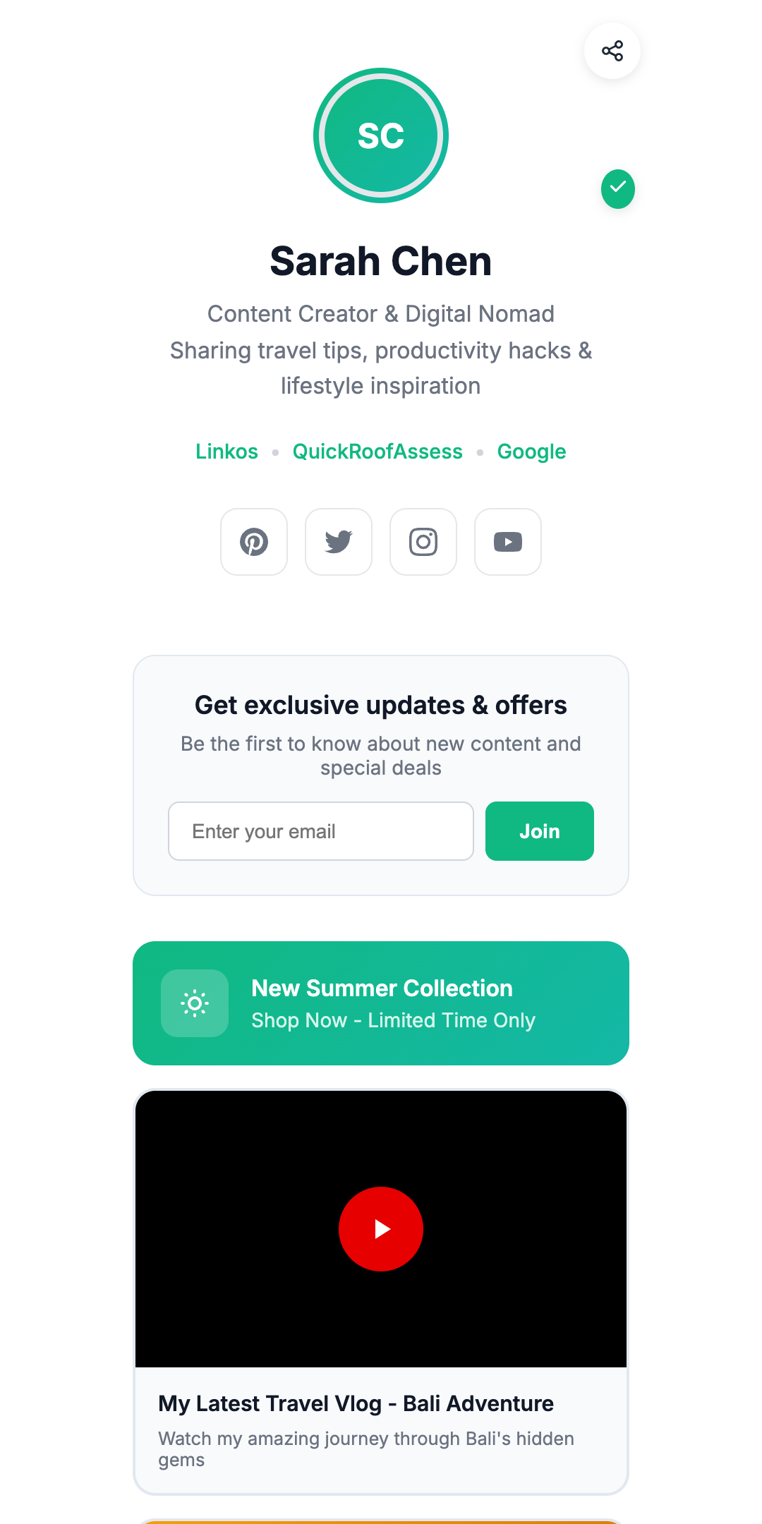 Clean Modern theme preview